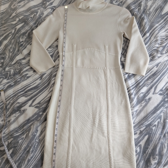 Bebe Size S White fitted Sweater Dress - Picture 7 of 7